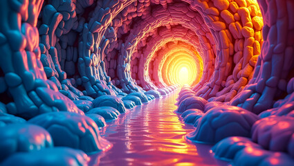 abstract fractal 3D depth background