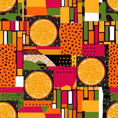 seamless pattern abstract orange
