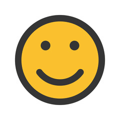smile outline fill icon