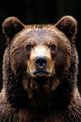 Obraz premium Majestic Brown Bear Close Up Portrait