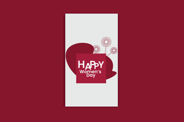 Happy Women's day template and banner design 