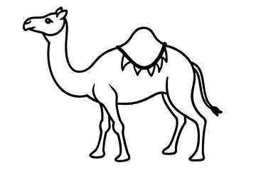 Fototapeta premium Sleek Camel Outline Design