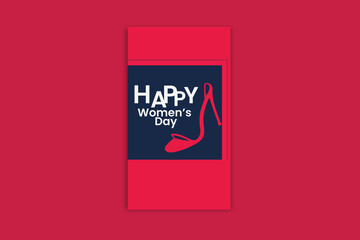 Happy Women's day template and banner design 