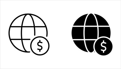 Fototapeta premium Financial Network icon set. on white background