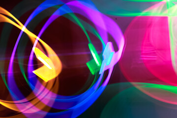 Abstract Light Painting with Vibrant Colors