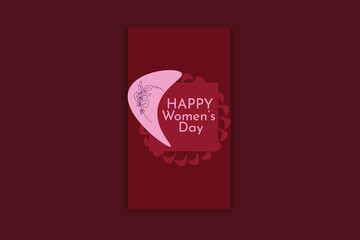 Happy Women's day template and banner design 