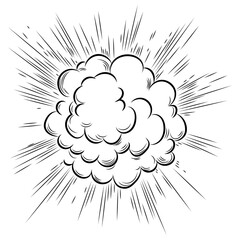 Comic boom effect. Cartoon. Bang and pow splashes. Hand drawn sketch doodle action effect.