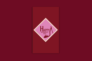Happy Women's day template and banner design 