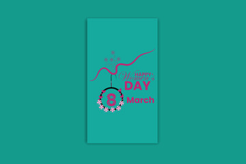 Happy Women's day template and banner design 