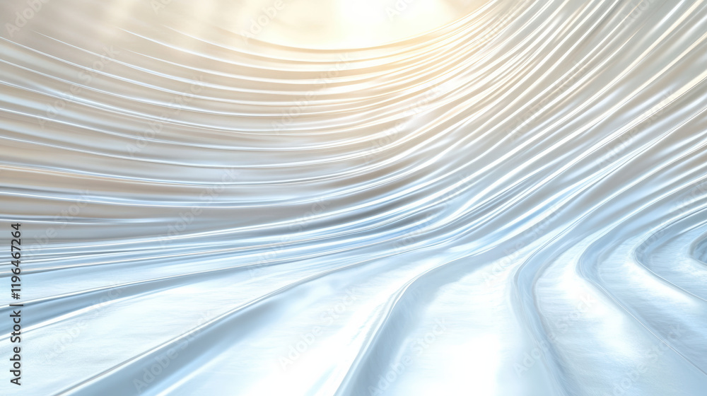 Poster flowing lines create abstract techno background with serene atmosphere