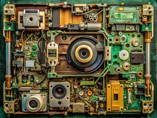 Disassembled VHS Camcorder: Retro Tech Documentary Photography
