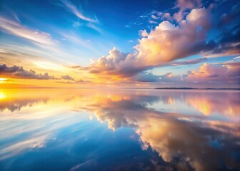 Fototapeta premium Dreamy Sky Reflection: Minimalist Abstract Art