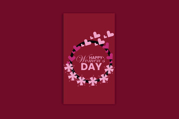 Happy Women's day template and banner design 