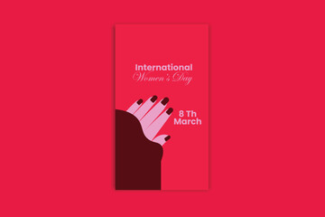 Happy Women's day template and banner design 