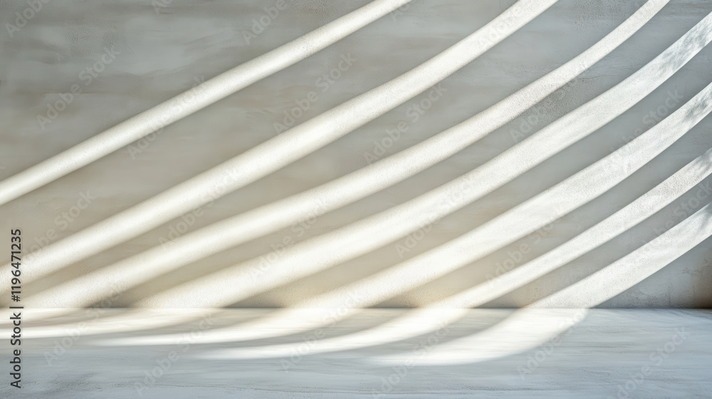 Poster ethereal light patterns create sense of depth on textured wall