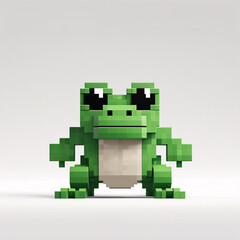 Fototapeta premium cartoon pixel cartoon animals blocks