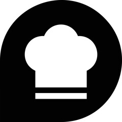 Simple vector icon chef hat
