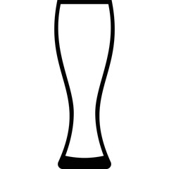 Simple vector icon beer glass