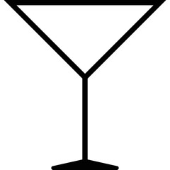Simple vector icon glass of cocktails
