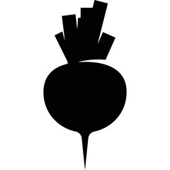 Simple vector icon radish