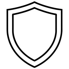 Security Shield Vector Line Art