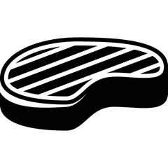 Simple vector icon steak
