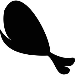 Simple vector icon chicken leg