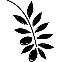 Simple vector icon sprig of olive