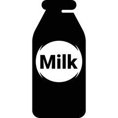 Simple vector icon milk bottle