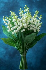 Obraz premium A Lovely Bouquet of Delicate Lily of the Valley Flowers