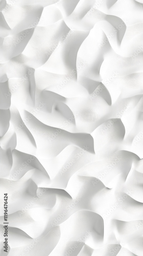 Poster Soft waves of white create a captivating interplay of light and shadow. This seamless paper texture invites creativity, adding depth to design projects and artistic endeavors