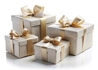 Obraz premium Minimalist Gift Boxes, White Background PNG Images - Free Download
