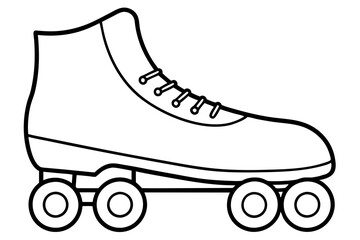 Retro Skate Line Art
