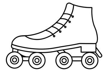 Retro Skate Line Art