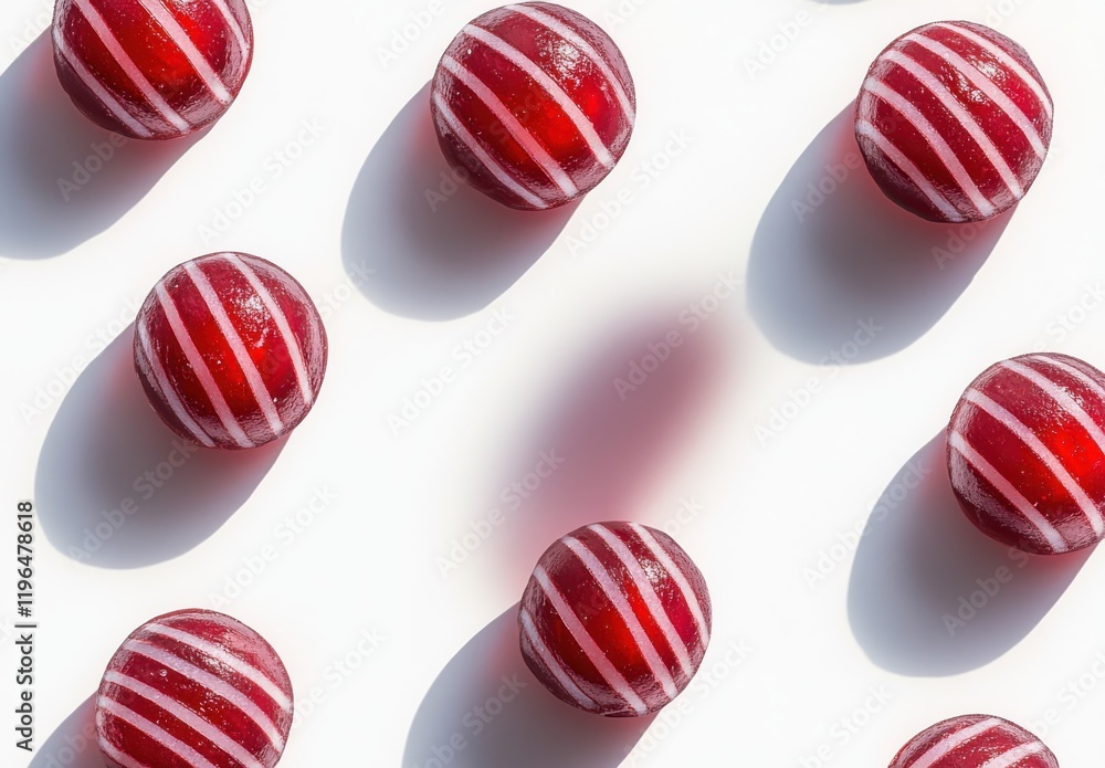 Aufkleber striking pattern of vibrant red and white striped candy on a bright background creating a playful an