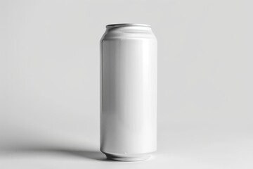 Blank white aluminum can mockup.