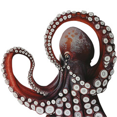 Obraz premium octopus on white