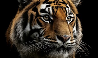 Fototapeta premium A close-up photo of a tiger's head