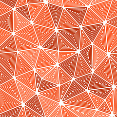 Geometric template background. Large triangles size. Multiple repeated inner triangles. Monotone style. Repeatable pattern. Modern vector tiles. Seamless vector illustration.