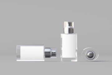cosmetic products Just insert your logo. On a white background, 3D