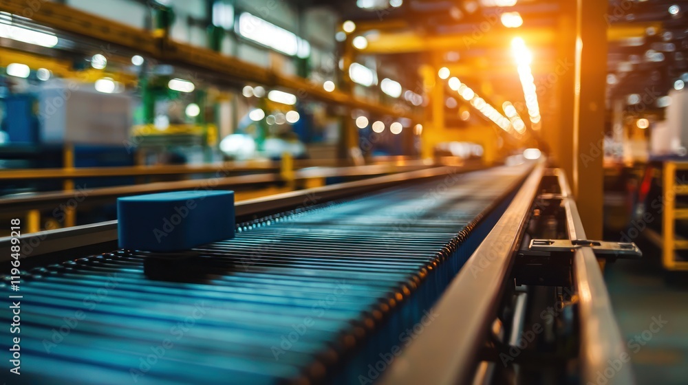 Poster a manufacturing line where each step in the process runs smoothly, without delays or errors.