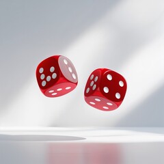 two dice on a white background