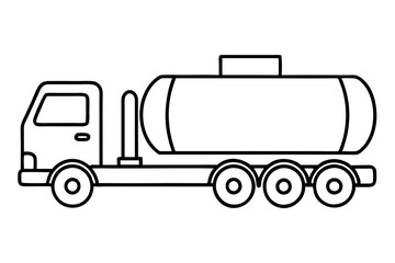Modern Tanker Outline Graphic