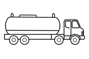 Modern Tanker Outline Graphic