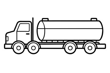 Modern Tanker Outline Graphic