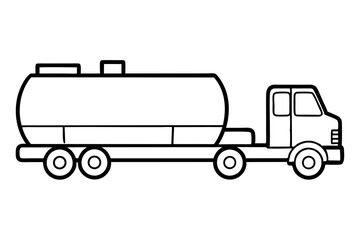 Modern Tanker Outline Graphic