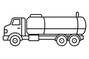 Fototapeta premium Modern Tanker Outline Graphic