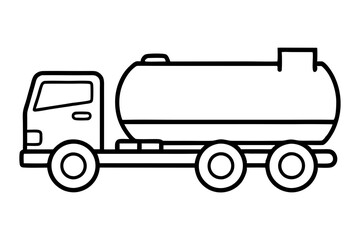 Modern Tanker Outline Graphic
