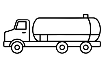 Modern Tanker Outline Graphic