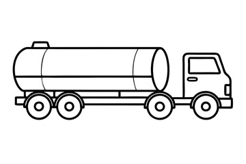 Modern Tanker Outline Graphic